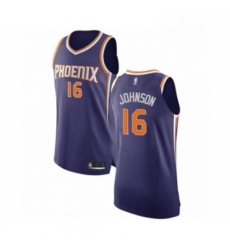 Mens Phoenix Suns 16 Tyler Johnson Authentic Purple Basketball Jersey Icon Edition 