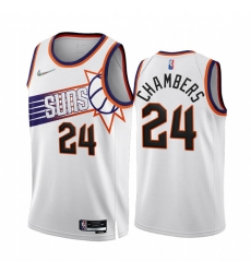 Men's Phoenix Suns #24 Tom Chambers 2022-23 White 75th Anniversary Association Edition Stitched Jersey