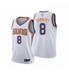 Mens Phoenix Suns 8 Frank Kaminsky Authentic White Basketball Jersey Association Edition 