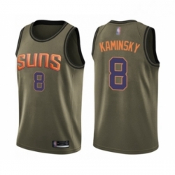 Mens Phoenix Suns 8 Frank Kaminsky Swingman Green Salute to Service Basketball Jersey 