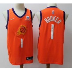 Suns  1 Devin Booker Orange Basketball Swingman Edition 2019 2020 Jersey