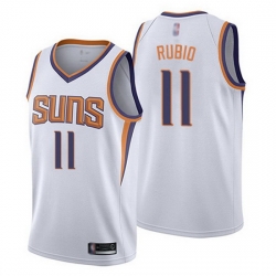 Suns  11 Ricky Rubio White Basketball Swingman Association Edition Jersey