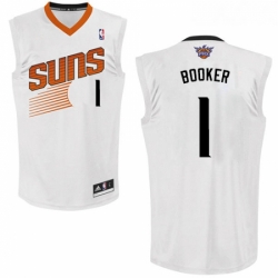 Womens Adidas Phoenix Suns 1 Devin Booker Authentic White Home NBA Jersey