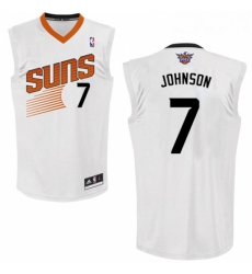 Womens Adidas Phoenix Suns 7 Kevin Johnson Authentic White Home NBA Jersey
