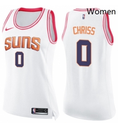 Womens Nike Phoenix Suns 0 Marquese Chriss Swingman WhitePink Fashion NBA Jersey