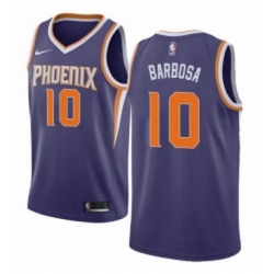 Womens Nike Phoenix Suns 10 Leandro Barbosa Swingman Purple Road NBA Jersey Icon Edition 