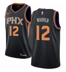 Womens Nike Phoenix Suns 12 TJ Warren Authentic Black Alternate NBA Jersey Statement Edition
