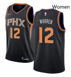 Womens Nike Phoenix Suns 12 TJ Warren Swingman Black Alternate NBA Jersey Statement Edition