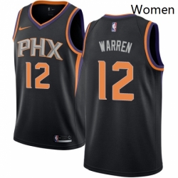 Womens Nike Phoenix Suns 12 TJ Warren Swingman Black Alternate NBA Jersey Statement Edition