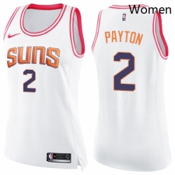Womens Nike Phoenix Suns 2 Elfrid Payton Swingman WhitePink Fashion NBA Jersey 