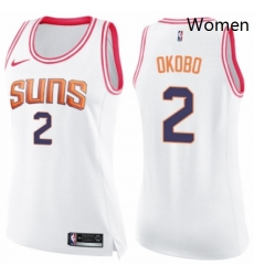 Womens Nike Phoenix Suns 2 Elie Okobo Swingman WhitePink Fashion NBA Jersey 