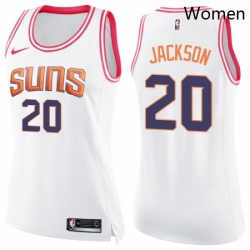 Womens Nike Phoenix Suns 20 Josh Jackson Swingman WhitePink Fashion NBA Jersey 
