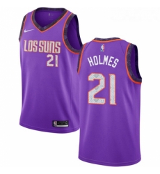 Womens Nike Phoenix Suns 21 Richaun Holmes Swingman Purple NBA Jersey 2018 19 City Edition 