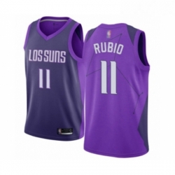 Womens Phoenix Suns 11 Ricky Rubio Swingman Purple Basketball Jersey City Edition 