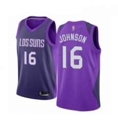 Womens Phoenix Suns 16 Tyler Johnson Swingman Purple Basketball Jersey City Edition 