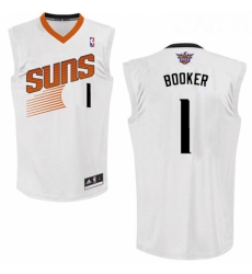 Youth Adidas Phoenix Suns 1 Devin Booker Authentic White Home NBA Jersey