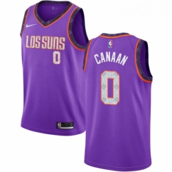 Youth Nike Phoenix Suns 0 Isaiah Canaan Swingman Purple NBA Jersey 2018 19 City Edition 