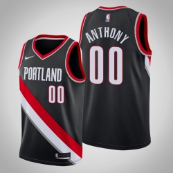 Men Nike Portland Trail Blazers 00 Carmelo Anthony Association Black Swinman Jersey