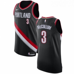 Mens Nike Portland Trail Blazers 3 CJ McCollum Authentic Black Road NBA Jersey Icon Edition