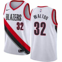 Mens Nike Portland Trail Blazers 32 Bill Walton Swingman White Home NBA Jersey Association Edition