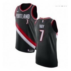 Mens Nike Portland Trail Blazers 7 Brandon Roy Authentic Black Road NBA Jersey Icon Edition