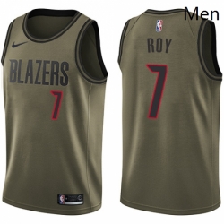 Mens Nike Portland Trail Blazers 7 Brandon Roy Swingman Green Salute to Service NBA Jersey