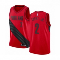 Womens Portland Trail Blazers 2 Gary Trent Jr Swingman Red Basketball Jersey Statement Edition 
