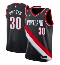 Youth Nike Portland Trail Blazers 30 Terry Porter Swingman Black Road NBA Jersey Icon Edition