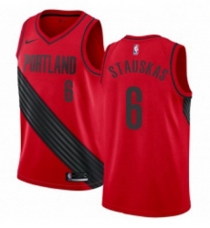 Youth Nike Portland Trail Blazers 6 Nik Stauskas Swingman Red NBA Jersey Statement Edition 