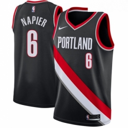 Youth Nike Portland Trail Blazers 6 Shabazz Napier Swingman Black Road NBA Jersey Icon Edition 