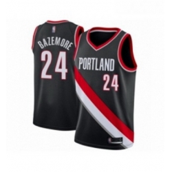 Youth Portland Trail Blazers 24 Kent Bazemore Swingman Black Basketball Jersey Icon Edition 