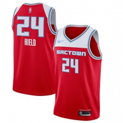 Kings  24 Buddy Hield Red Basketball Swingman City Edition 2019 20 Jersey