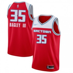 Kings  35 Marvin Bagley III Red Basketball Swingman City Edition 2019 20 Jersey