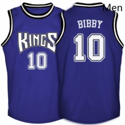 Mens Adidas Sacramento Kings 10 Mike Bibby Swingman Purple Throwback NBA Jersey