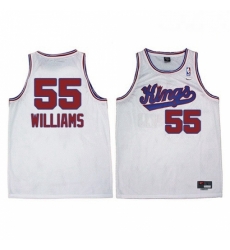 Mens Adidas Sacramento Kings 55 Jason Williams Authentic White New Throwback NBA Jersey 