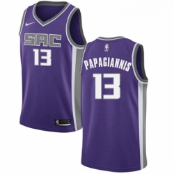 Mens Nike Sacramento Kings 13 Georgios Papagiannis Authentic Purple Road NBA Jersey Icon Edition