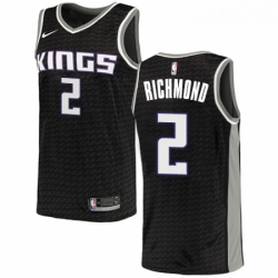 Mens Nike Sacramento Kings 2 Mitch Richmond Authentic Black NBA Jersey Statement Edition