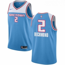 Mens Nike Sacramento Kings 2 Mitch Richmond Swingman Blue NBA Jersey 2018 19 City Edition