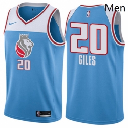 Mens Nike Sacramento Kings 20 Harry Giles Authentic Blue NBA Jersey City Edition 