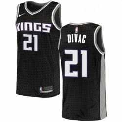 Mens Nike Sacramento Kings 21 Vlade Divac Authentic Black NBA Jersey Statement Edition
