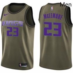 Mens Nike Sacramento Kings 23 Ben McLemore Swingman Green Salute to Service NBA Jersey 