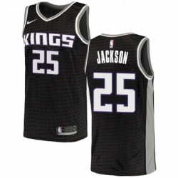 Mens Nike Sacramento Kings 25 Justin Jackson Swingman Black NBA Jersey Statement Edition 