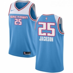 Mens Nike Sacramento Kings 25 Justin Jackson Swingman Blue NBA Jersey 2018 19 City Edition 