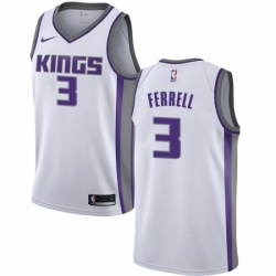 Mens Nike Sacramento Kings 3 Yogi Ferrell Swingman White NBA Jersey Association Edition 