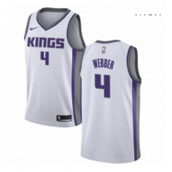 Mens Nike Sacramento Kings 4 Chris Webber Swingman White NBA Jersey Association Edition