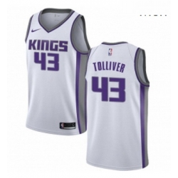 Mens Nike Sacramento Kings 43 Anthony Tolliver Authentic White NBA Jersey Association Edition