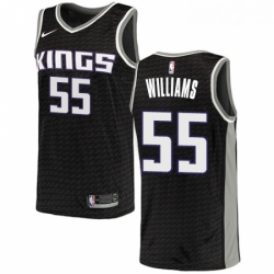 Mens Nike Sacramento Kings 55 Jason Williams Authentic Black NBA Jersey Statement Edition 