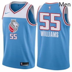 Mens Nike Sacramento Kings 55 Jason Williams Authentic Blue NBA Jersey City Edition 