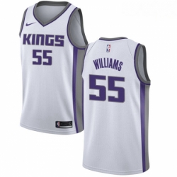 Mens Nike Sacramento Kings 55 Jason Williams Swingman White NBA Jersey Association Edition 