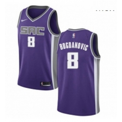 Mens Nike Sacramento Kings 8 Bogdan Bogdanovic Swingman Purple NBA Jersey Icon Edition 